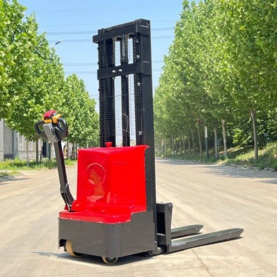 walk-behind electric stacker warehouse operation