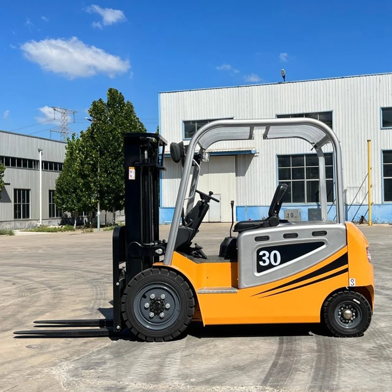 3 ton electric forklift handling palletized goods in warehouse