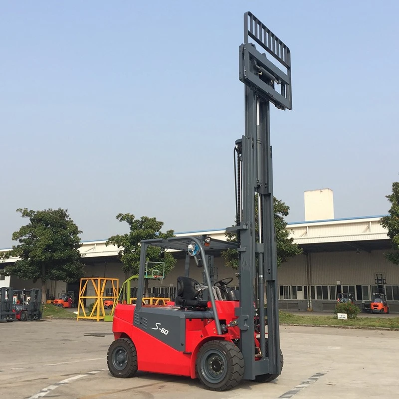 6 ton electric forklift handling prefabricated construction components