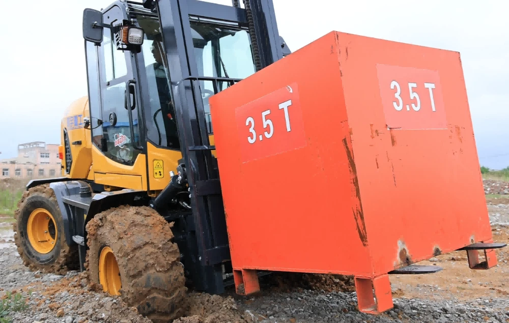 35 ton rough terrain forklift load test on gravel uneven construction ground1 35 ton rough terrain forklift load test on gravel uneven construction ground1