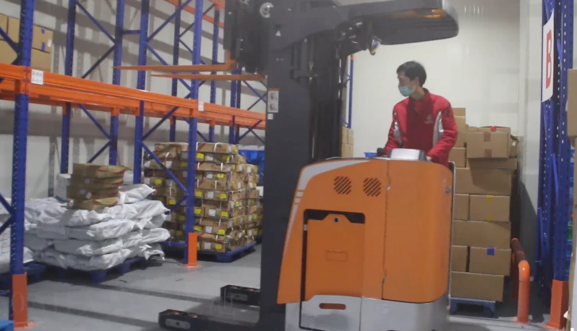 Cold storage electric reach truck working low-temperature freezer1 Cold storage electric reach truck working low-temperature freezer1